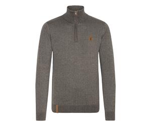 Troyer INDICODE "Troyer IDNathen", Herren, Gr. S, grau (grau mix), Obermaterial: 75% Baumwolle CO. 25% Polyacryl PAN., Pullover Troyer (87698851-S) grau mix