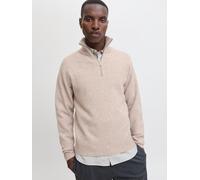 Troyer JACK & JONES "JJESOHO OLLIE KNIT HALF ZIP SN", Herren, Gr. S, atmosphere, Strick, Obermaterial: 51% Polyester, 41% Polyacryl, 5% Wolle, 3% Elasthan, unifarben, relaxed fit normal, hoch geschlos