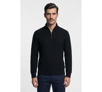 Troyer JOOP JEANS "Honrio", Herren, Gr. XL, dunkelblau, Strick, Obermaterial: 100% Baumwolle, unifarben, regular fit normal, Rippbündchen, Pullover Troyer, mit feiner Struktur (88189519-XL) dunkelblau