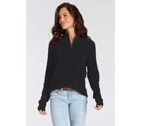 Troyer LAURA SCOTT, Damen, Gr. 42, schwarz, Grobstrick, Obermaterial: 50% Viskose, 28% Polyester, 22% Polyamid, clean, unifarben, figurumspielend hüftlang, Bündchen, Pullover Troyer, kuscheliger Winte