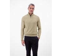 Troyer LERROS "Flachstrickpullover mit Troyerkragen", Herren, Gr. 3XL, beige (tender beige melange), 100% Baumwolle, ohne Ausschnitt, Pullover Troyer (85076565-XXXL) tender beige melange