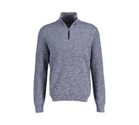 Troyer LERROS "Gestrickter Troyer", Herren, Gr. XXL, blau (vintage blau melange), 100% Baumwolle, Pullover Troyer (38525951-XXL)