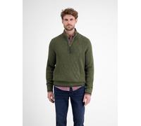 LERROS Strickpullover mit Zopfmuster und Troyerkragen - Nordic Olive XXXL