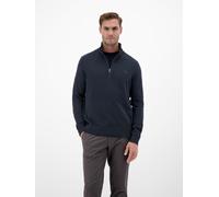 Troyer LERROS, Herren, Gr. L, classic navy, Strick, Obermaterial: 100% Baumwolle, unifarben, regular fit normal, ohne Ausschnitt, Rippbündchen, Pullover Troyer, mit Logo Stickerei (55028620-L) classic