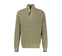 Troyer LERROS, Herren, Gr. M, nordic olive, Strick, Obermaterial: 100% Baumwolle, unifarben, regular fit normal, ohne Ausschnitt, Rippbündchen, Pullover Troyer, mit Logo Stickerei (60768765-M)
