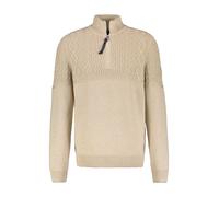 Troyer LERROS, Herren, Gr. XXL, beige (tender beige melange), Obermaterial: 60% Baumwolle, 40% Polyacryl, Strukturmuster, meliert, slim fit taillenbedeckt, ohne Ausschnitt, Rippbündchen, Pullover Troy