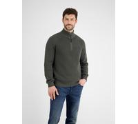 Troyer LERROS "Herren Stricktroyer, grob gerippt", Herren, Gr. M, chilled olive, 100% Baumwolle, ohne Ausschnitt, Pullover Troyer (53254523-M)