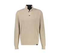 LERROS Troyer mit Knopfleisten-Stehkragen - Große Größen - Gravel Beige Melange 4XL