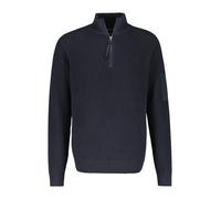 Troyer LERROS "LERROS Herren Stricktroyer, grob gerippt", Herren, Gr. S, classic navy, 100% Baumwolle, ohne Ausschnitt, Pullover Troyer (75873654-S)