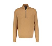 Troyer LERROS "LERROS Schurwoll-Stricktroyer mit Kaschmiranteil", Herren, Gr. L, beige (bold camel), 88% Schurwolle, 12% Kaschmir, ohne Ausschnitt, Langarm, Pullover (72882361-L) bold camel