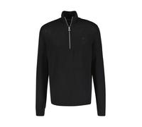 Troyer LERROS "Schurwoll-Stricktroyer mit Kaschmiranteil", Herren, Gr. XXL, schwarz, 88% Schurwolle, 12% Kaschmir, ohne Ausschnitt, Pullover Troyer (32578801-XXL) schwarz