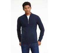 Troyer LINDBERGH, Herren, Gr. 3XL, blau (navy), Strick, Obermaterial: 52% Viskose, 26% Polyester, 22% Polyamid, unifarben, relaxed fit hüftbedeckend, Rundhals, Bündchen, Pullover Troyer, aus Viskose u