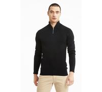 Troyer LINDBERGH, Herren, Gr. XXL, schwarz, Obermaterial: 80% Viskose, 20% Nylon, unifarben, casual, regular fit taillenbedeckt, ohne Ausschnitt, Langarm Rippbündchen, Pullover, mit Troyerkragen (4192