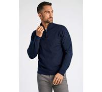 Troyer LINDBERGH "Troyer Comfort Fit", Herren, Gr. XL, navy, Obermaterial: 100% Schurwolle, unifarben, hoch geschlossener Ausschnitt, Pullover Troyer (87014810-XL) navy