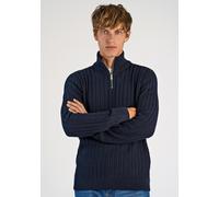 Troyer LINDBERGH "Troyer Relaxed Fit", Herren, Gr. 3XL, blau (navy), Obermaterial: 60% Baumwolle, 40% Polyester, unifarben, Pullover Troyer (38172136-XXXL) navy
