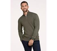 Troyer LINDBERGH "Troyer Relaxed Fit", Herren, Gr. 3XL, grün (army mel), Obermaterial: 80% Viskose, 20% Nylon, hoch geschlossener Ausschnitt, Pullover Troyer (67261969-XXXL) army mel