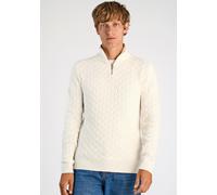 Troyer LINDBERGH "Troyer Relaxed Fit", Herren, Gr. 3XL, weiß (sanftes weiß), Obermaterial: 60% Baumwolle, 40% Polyester, unifarben, Pullover Troyer (22931563-XXXL) sanftes weiß