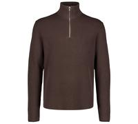 Troyer LINDBERGH "Troyer Relaxed Fit", Herren, Gr. M, dk braun, Obermaterial: 80% Baumwolle, 20% Polyester, unifarben, hoch geschlossener Ausschnitt, Pullover Troyer (52081359-M) dk braun