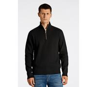 Lindbergh Strickpullover mit Stehkragen und Reißverschluss in Black, Größe S