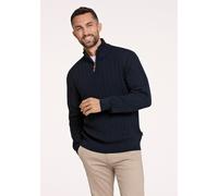 Troyer LINDBERGH "Troyer Relaxed Fit", Herren, Gr. XL, blau (navy), Obermaterial: 100% Baumwolle, hoch geschlossener Ausschnitt, Pullover Troyer (31544537-XL) navy