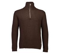 Troyer LINDBERGH "Troyer Relaxed Fit", Herren, Gr. XL, braun (dk braun mel), Obermaterial: 80% Wolle, 20% Nylon, unifarben, Rundhals, Pullover Troyer (33502451-XL) dk braun mel