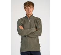 Troyer LINDBERGH "Troyer Relaxed Fit", Herren, Gr. XXL, army, Obermaterial: 60% Baumwolle, 40% Polyester, unifarben, Pullover Troyer (13440619-XXL) army