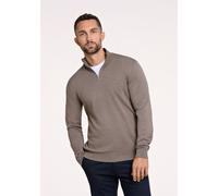 Troyer LINDBERGH "Lindbergh Troyer", Herren, Gr. XXL, beige (dk sand mel), Obermaterial: 80% Viskose, 20% Nylon, hoch geschlossener Ausschnitt, Pullover Troyer (90550466-XXL) dk sand mel