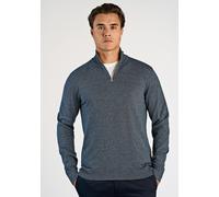 Troyer LINDBERGH "Troyer Slim Fit", Herren, Gr. L, dk blau blend, Obermaterial: 80% Viskose, 20% Nylon, hoch geschlossener Ausschnitt, Pullover Troyer (30024745-L) dk blau blend