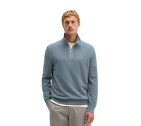 Troyer MARC O'POLO "aus Bio-Baumwoll-Piqué", Herren, Gr. M, blau (schwarz pepper), Obermaterial: 100% Baumwolle, unifarben, Pullover Troyer (77891122-M) schwarz pepper