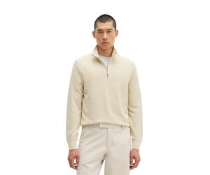 Troyer MARC O'POLO "aus Bio-Baumwoll-Piqué", Herren, Gr. S, grau silk, Obermaterial: 100% Baumwolle, unifarben, Pullover Troyer (14581819-S) grau silk