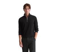 Troyer MARC O'POLO "aus Bio-Baumwoll-Schurwoll-Mix", Herren, Gr. 3XL, schwarz, Obermaterial: 54% Baumwolle, 29% Schurwolle, 17% Polyamid, unifarben, Pullover Troyer (58667418-XXXL) schwarz