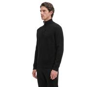 Troyer MARC O'POLO "aus Bio-Baumwoll-Schurwoll-Mix", Herren, Gr. S, schwarz, Obermaterial: 68% Baumwolle, 17% Schurwolle, 8% Polyamid, 7% Polyester, unifarben, Pullover Troyer (56633353-S) schwarz