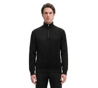 Troyer MARC O'POLO "aus Bio-Baumwoll-Schurwoll-Mix", Herren, Gr. XL, schwarz, Obermaterial: 68% Baumwolle, 17% Schurwolle, 8% Polyamid, 7% Polyester, unifarben, Pullover Troyer (56633353-XL) schwarz
