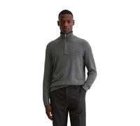 Marc O'Polo Regular Fit Troyer Baumwoll-Schurwoll-Mix in Graphit, Größe XXL