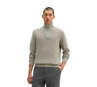 Troyer MARC O'POLO "aus feiner Chenille", Herren, Gr. M, driftwood haze, Obermaterial: 74% Baumwolle, 21% Schurwolle, 5% Polyamid, unifarben, Pullover Troyer (47066145-M) driftwood haze