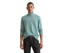 Troyer MARC O'POLO "aus gesprenkeltem Tweedgarn", Herren, Gr. L, cracked ice, Obermaterial: 31% Wolle (Schafwolle), 29% Schurwolle, 20% Viskose, 20% Polyamid, unifarben, Pullover Troyer (51254944-L) c