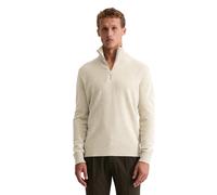 Troyer MARC O'POLO "aus gesprenkeltem Tweedgarn", Herren, Gr. XXL, grau silk, Obermaterial: 31% Wolle (Schafwolle), 29% Schurwolle, 20% Viskose, 20% Polyamid, unifarben, Pullover Troyer (86557702-XXL)