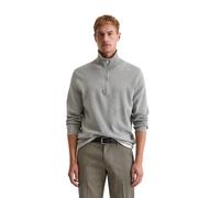 Troyer MARC O'POLO "aus reiner Bio-Baumwolle", Herren, Gr. 3XL, grau (cloudy grau melange), Obermaterial: 100% Baumwolle, unifarben, Pullover Troyer (55771850-XXXL) cloudy grau melange