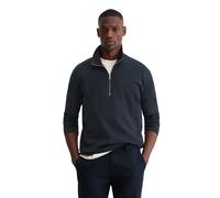 Troyer MARC O'POLO "aus reiner Bio-Baumwolle", Herren, Gr. L, schwarz navy, Obermaterial: 100% Baumwolle, unifarben, Pullover Troyer (46057855-L) schwarz navy