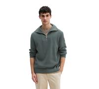 Troyer MARC O'POLO "aus reiner Bio-Baumwolle", Herren, Gr. M, skipping stone, Obermaterial: 100% Baumwolle, unifarben, Pullover Troyer (70409924-M) skipping stone