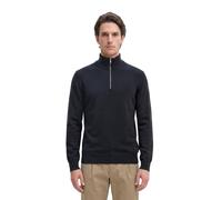 Troyer MARC O'POLO "aus weichem Bio-Baumwoll-Schurwoll-Mix", Herren, Gr. XL, schwarz (schwarz navy), Obermaterial: 54% Baumwolle, 29% Schurwolle, 17% Polyamid, unifarben, Pullover Troyer (47669547-XL)