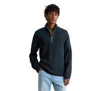 Troyer MARC O'POLO DENIM "aus hochwertigem Bio-Baumwoll-Lyocell-Mix", Herren, Gr. XL, navy teal, Obermaterial: 67% Baumwolle, 29% Lyocell, 3% Polyamid, 1% Elasthan, unifarben, Pullover Troyer (8122155