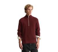 Troyer MARC O'POLO DENIM "aus weicher Bio-Baumwolle", Herren, Gr. L, rot (burgundy), Obermaterial: 100% Baumwolle, unifarben, Pullover Troyer (57846049-L) burgundy