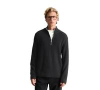 Marc O'Polo Denim Herren-Troyer Strickpullover – Zip-Kragen, Regular Fit, Baumwolle XL Schwarz