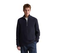 Troyer MARC O'POLO DENIM "mit markanter Struktur", Herren, Gr. M, blau (blau depths), Obermaterial: 46% Baumwolle, 43% Schurwolle, 11% Polyamid, unifarben, Pullover (62572362-M) blau depths
