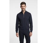 Troyer MARC O'POLO "aus weichem Bio-Baumwoll-Schurwoll-Mix", Herren, Gr. XL, schwarz (schwarz navy), Obermaterial: 54% Baumwolle, 29% Schurwolle, 17% Polyamid, unifarben, Pullover Troyer (47669547-XL)