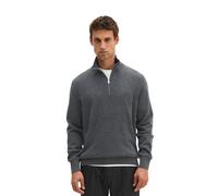 Troyer MARC O'POLO, Herren, Gr. XXL, grau (graphic grau melange), Strick, Obermaterial: 54% Baumwolle, 29% Schurwolle, 17% Polyamid, regular fit normal, Bündchen, Pullover Troyer, regular aus weichem