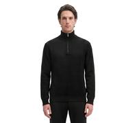 Troyer MARC O'POLO "aus Bio-Baumwoll-Schurwoll-Mix", Herren, Gr. M, schwarz, Obermaterial: 68% Baumwolle, 17% Schurwolle, 8% Polyamid, 7% Polyester, unifarben, Pullover Troyer (56633353-M) schwarz