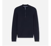 Troyer OLYMP, Herren, Gr. L, blau (marine), Web, Obermaterial: 89% Baumwolle, 11% Polyamid, regular fit normal, Rippbündchen, Pullover Troyer, regular fit (77116961-L) marine