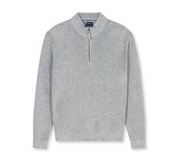 OLYMP Casual Regular Fit Troyer grau, Strukturiert